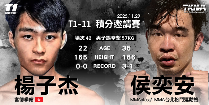 男子踢拳擊57公斤量級,香港富德楊子杰對戰侯奕安